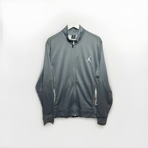 Jordan Dri-FIT Track Jacket Men's XL Gray Full Zip Athletic Warm-Up Zip Pocket
